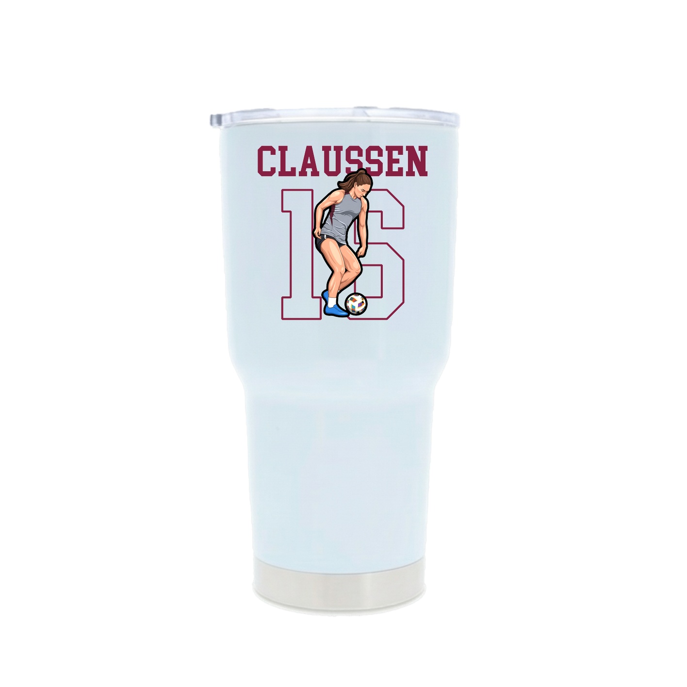 30oz Stainless Steel Tumbler — Shirsey in White