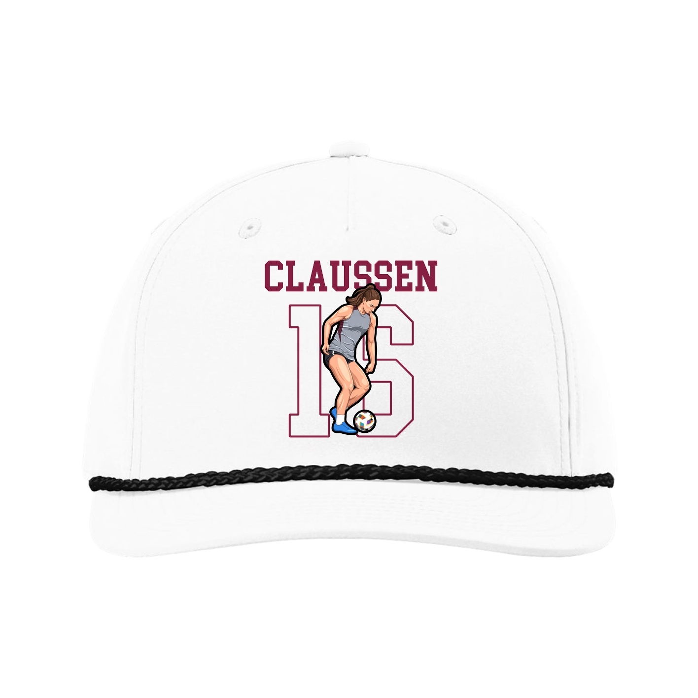 Five-Panel Classic Rope Cap — Shirsey in White