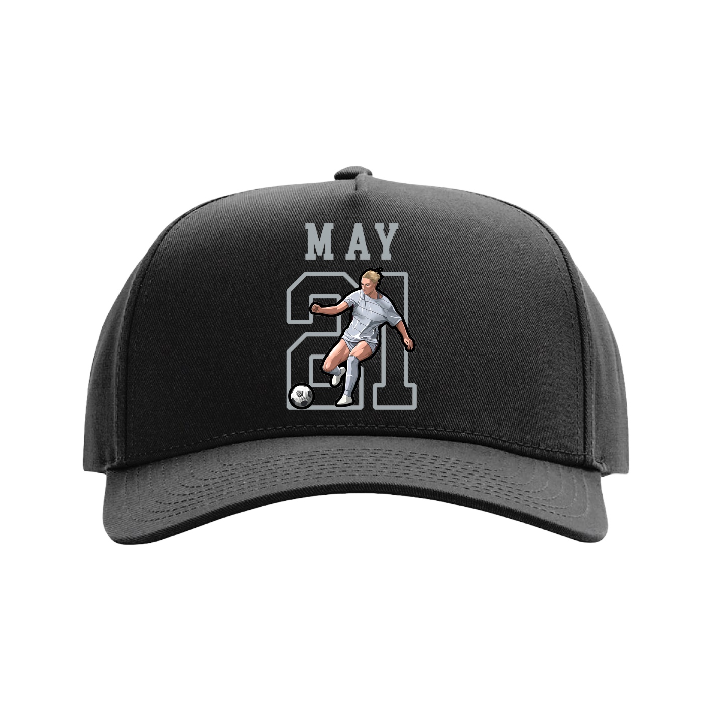 Full Fabric Five-Panel Champ Cap — Shirsey in Black