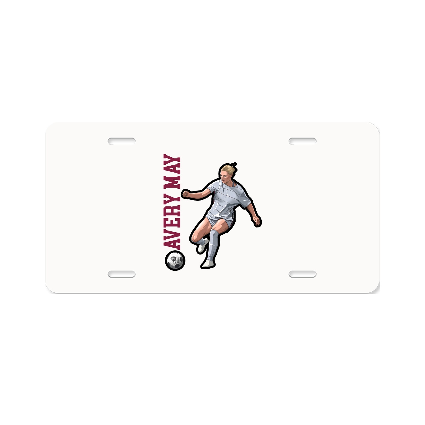 License Plate — Name Vertical in Classic