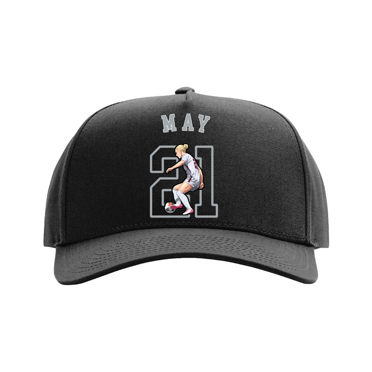 Full Fabric Five-Panel Champ Cap — Shirsey Arch in Black