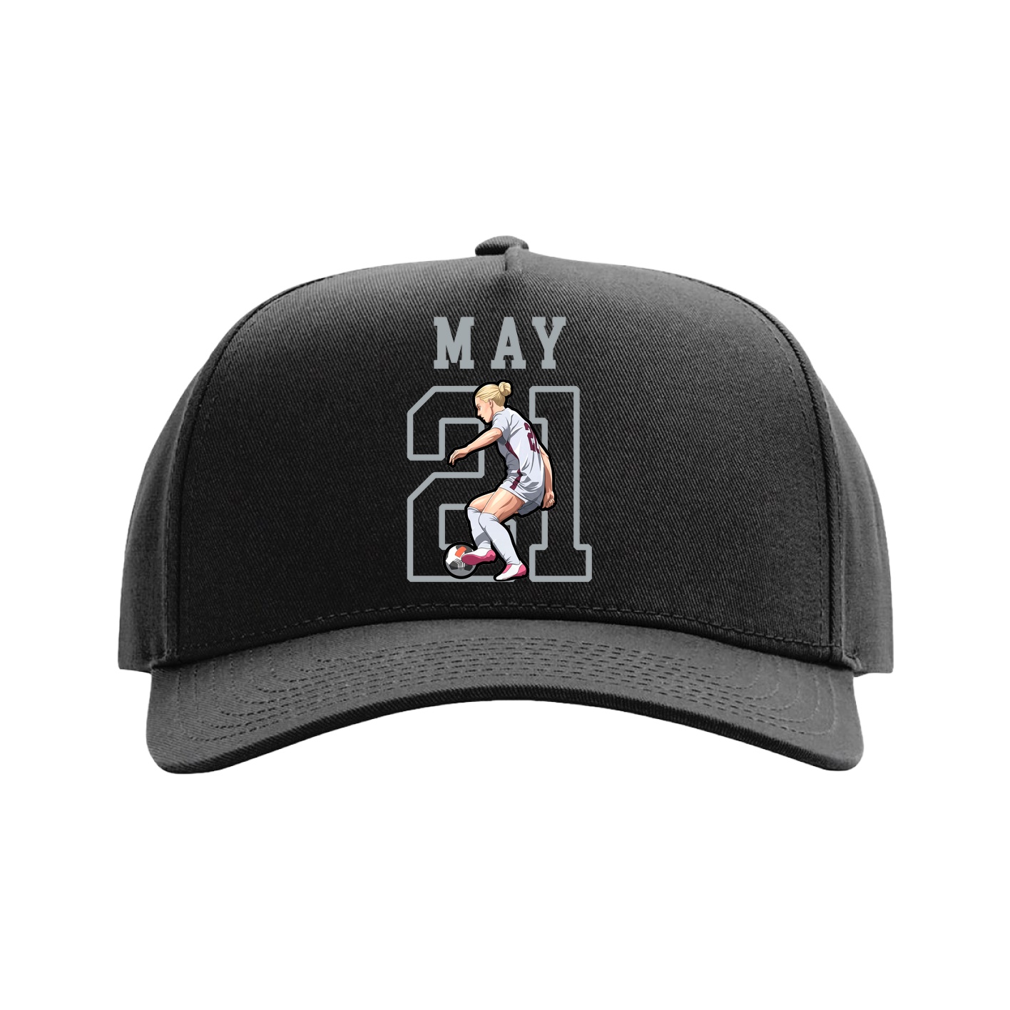 Full Fabric Five-Panel Champ Cap — Shirsey in Black