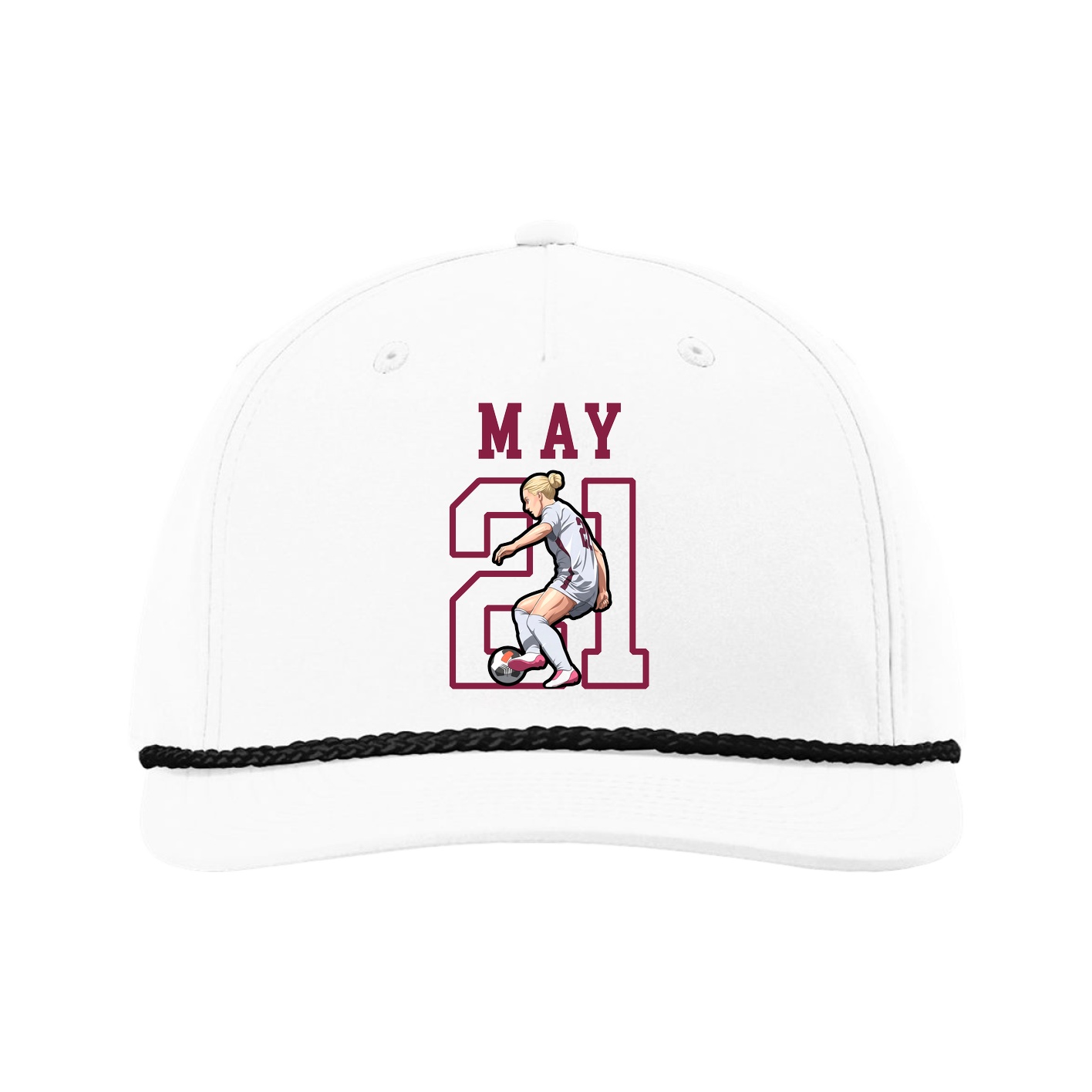 Five-Panel Classic Rope Cap — Shirsey in White