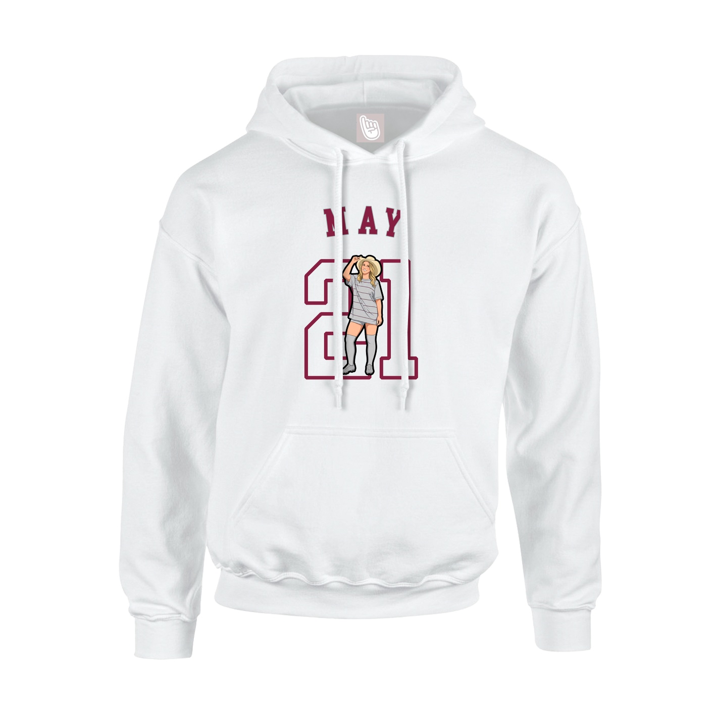 Youth Hoodie — Shirsey Arch in White
