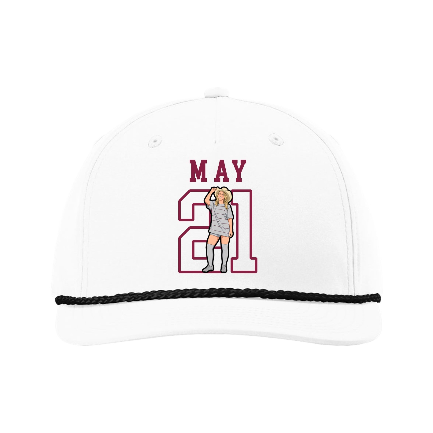 Five-Panel Classic Rope Cap — Shirsey in White