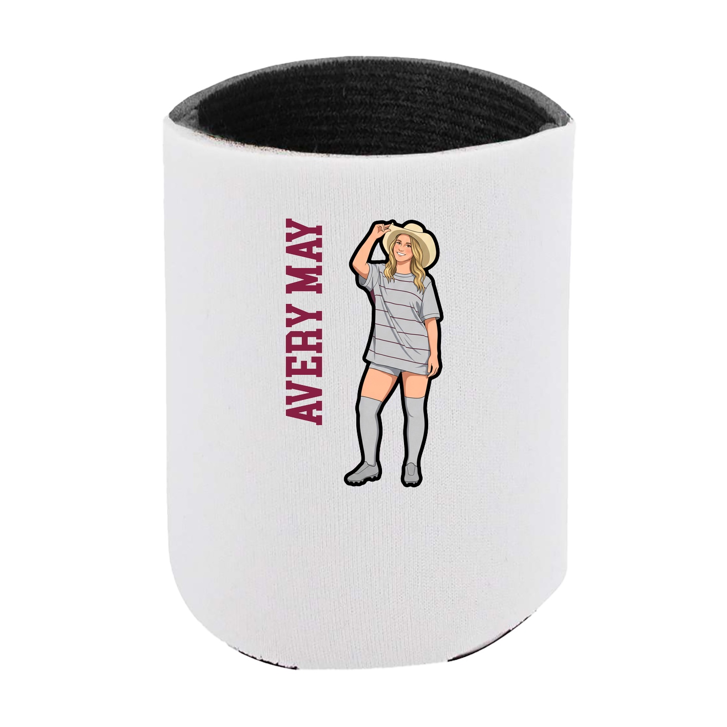 Can Holder — Name Vertical in White