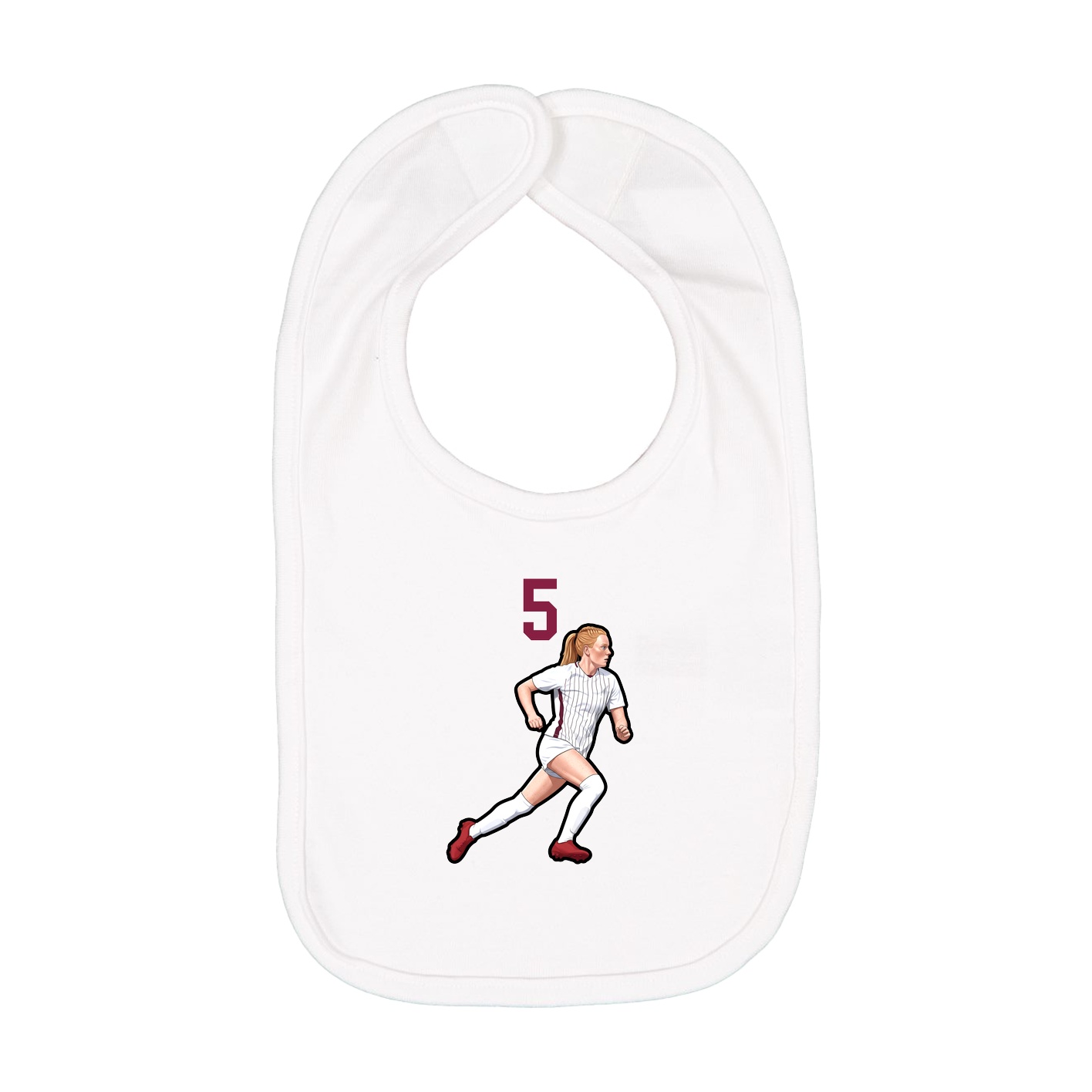 Infant Bib — Number Top in White