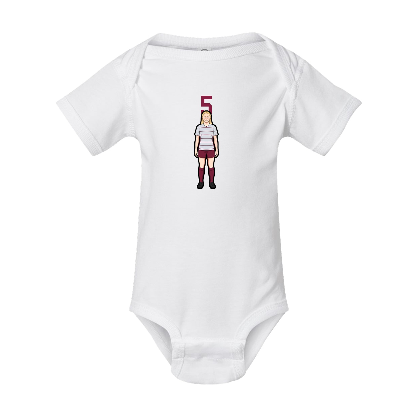 Baby Onesie — Number Top in White