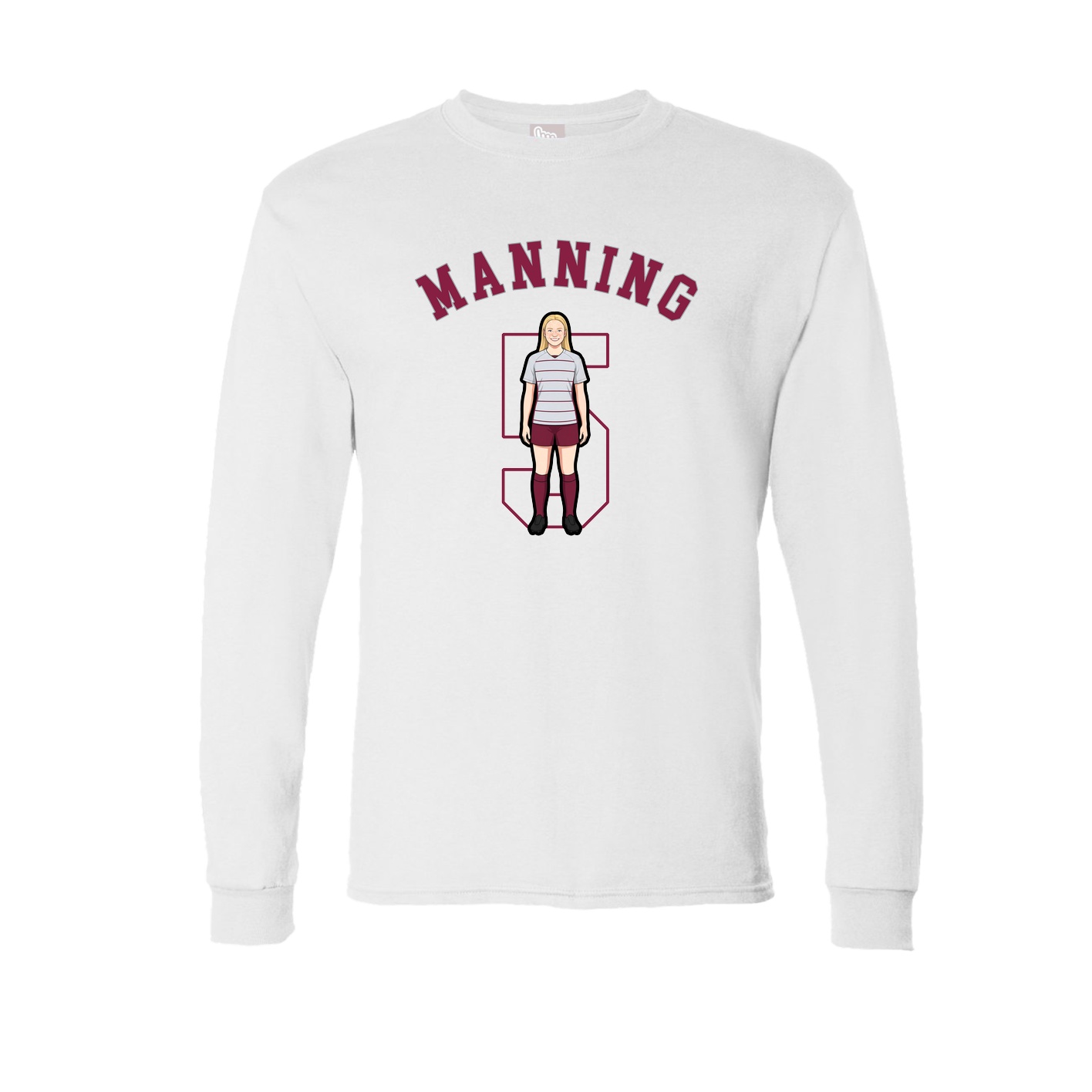 Long Sleeve Tee — Shirsey Arch in White