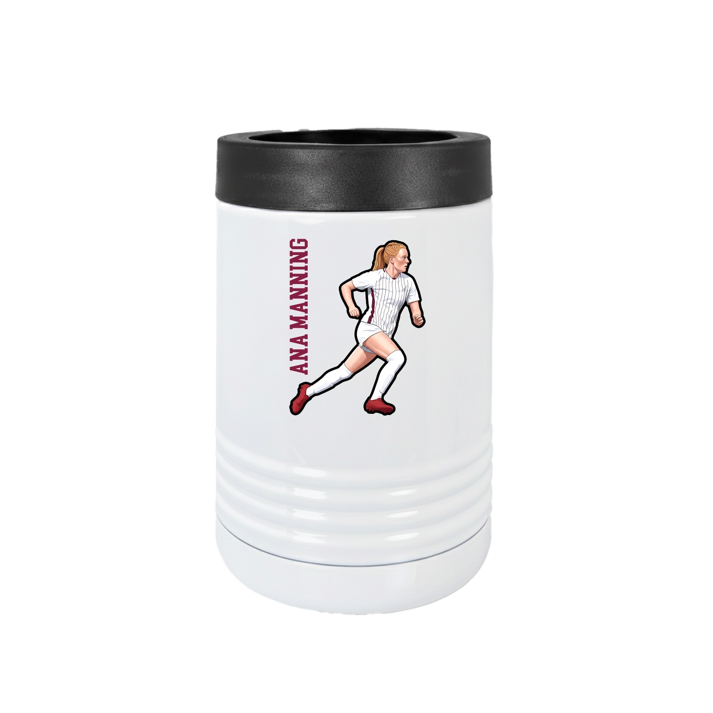 Beverage Holder — Name Vertical in White