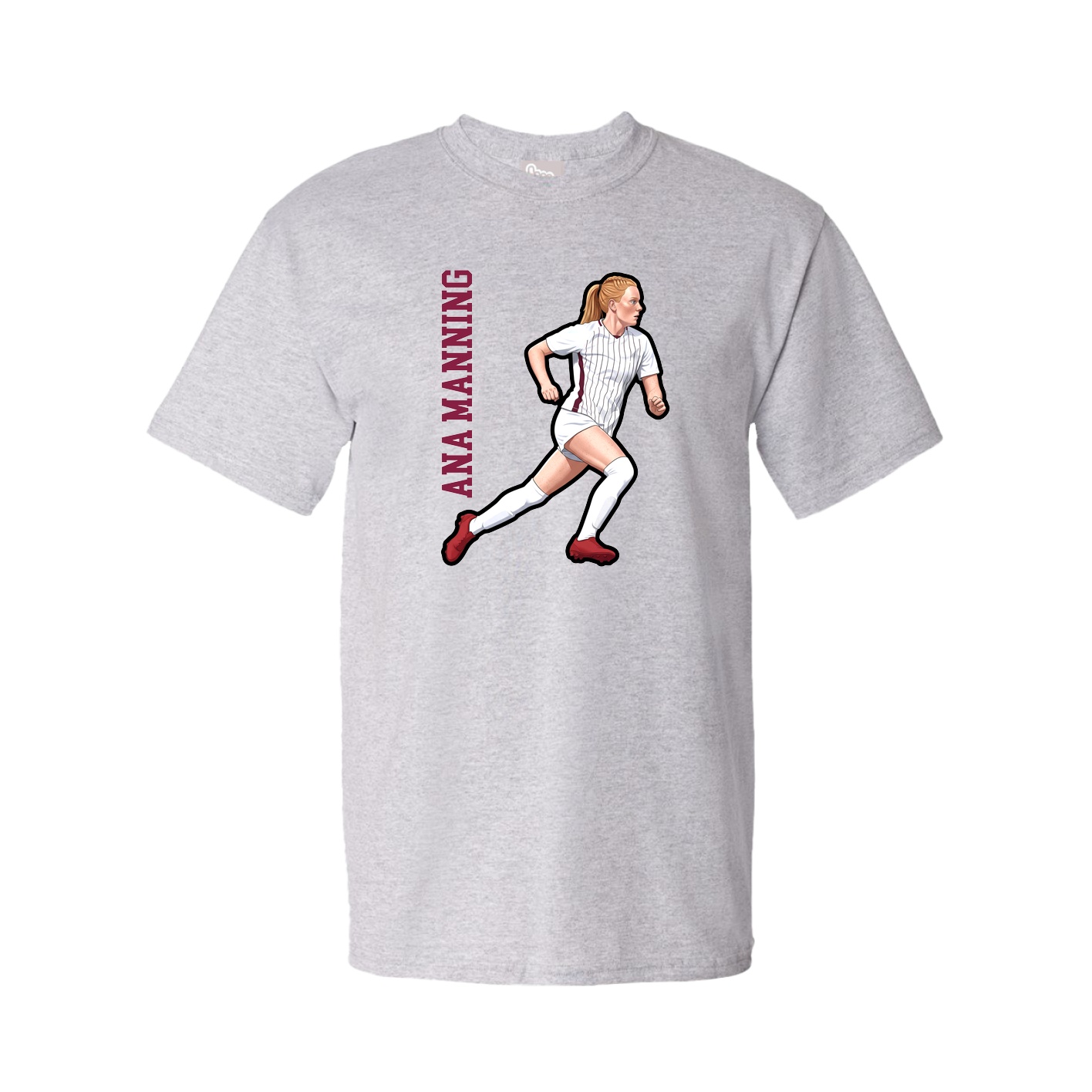Tee — Name Vertical in Grey