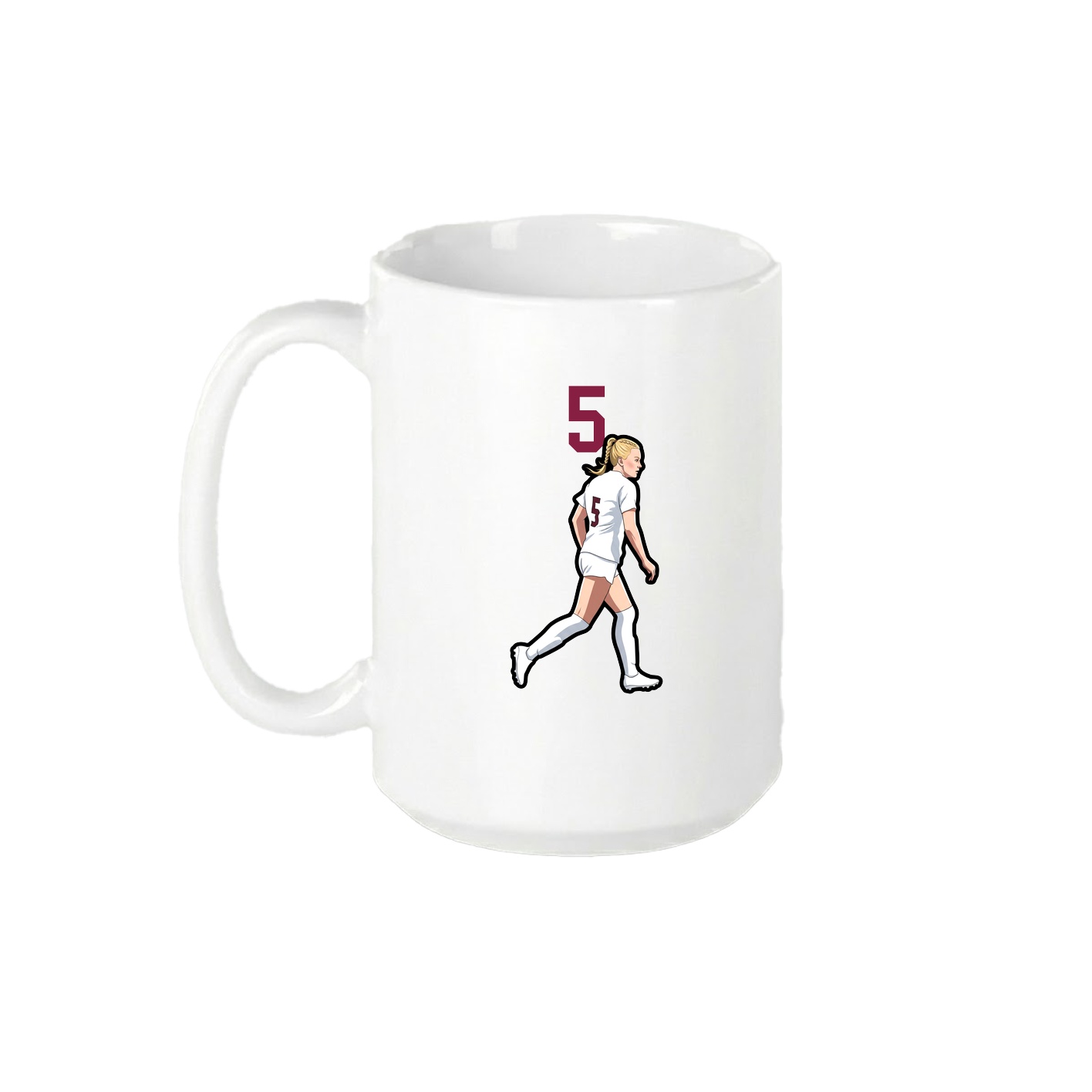 15oz Coffee Mug — Number Top in White