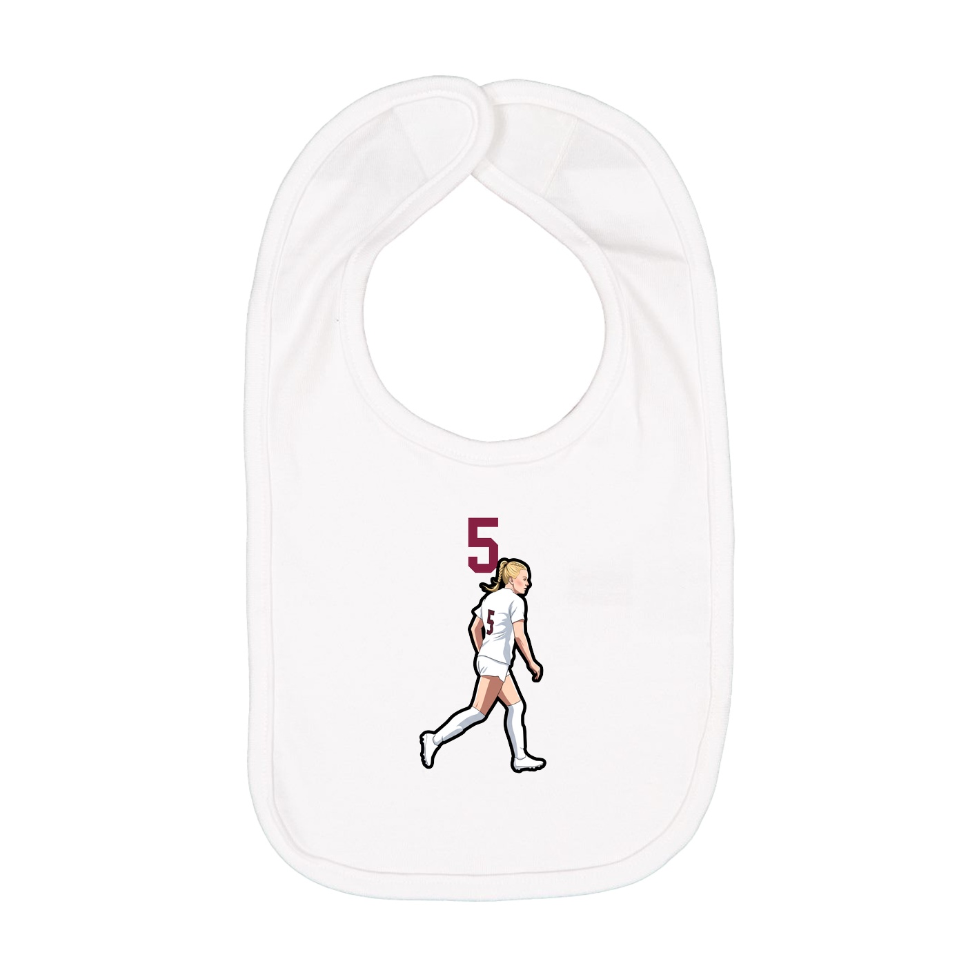 Infant Bib — Number Top in White
