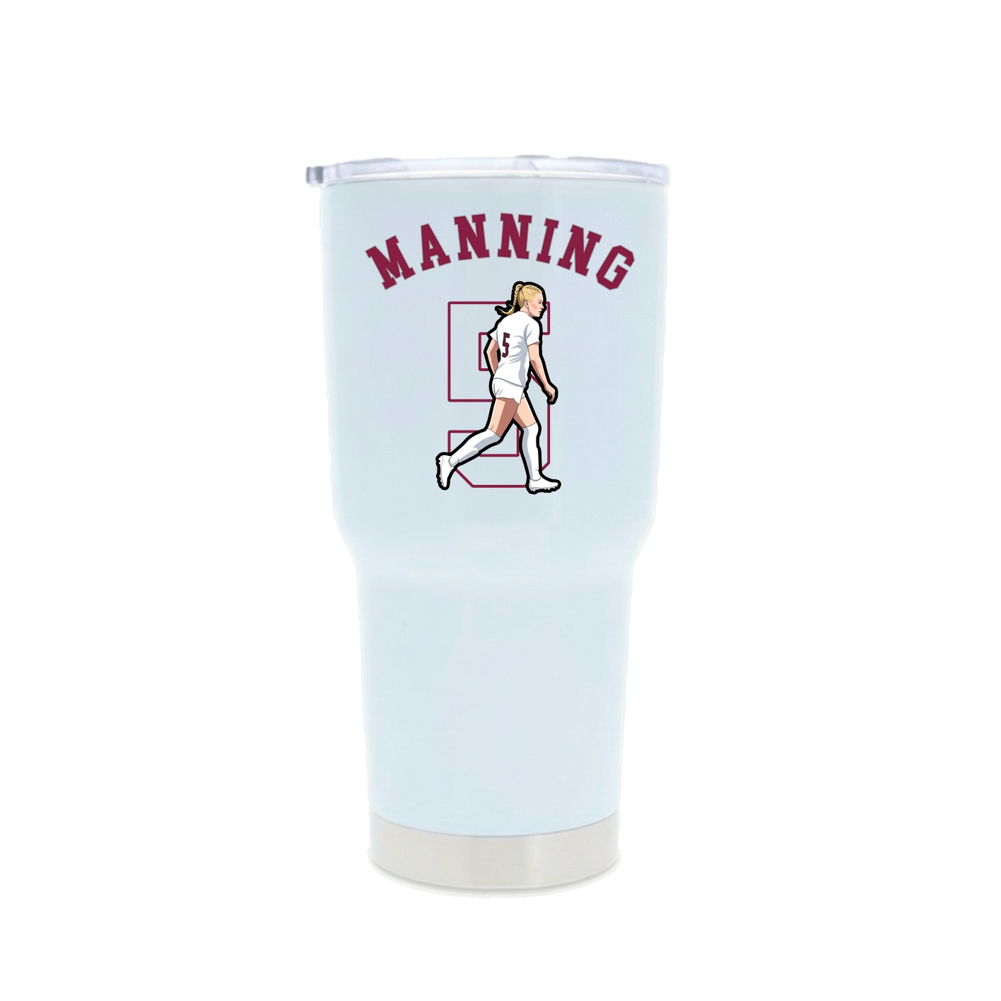 30oz Stainless Steel Tumbler — Shirsey Arch in White