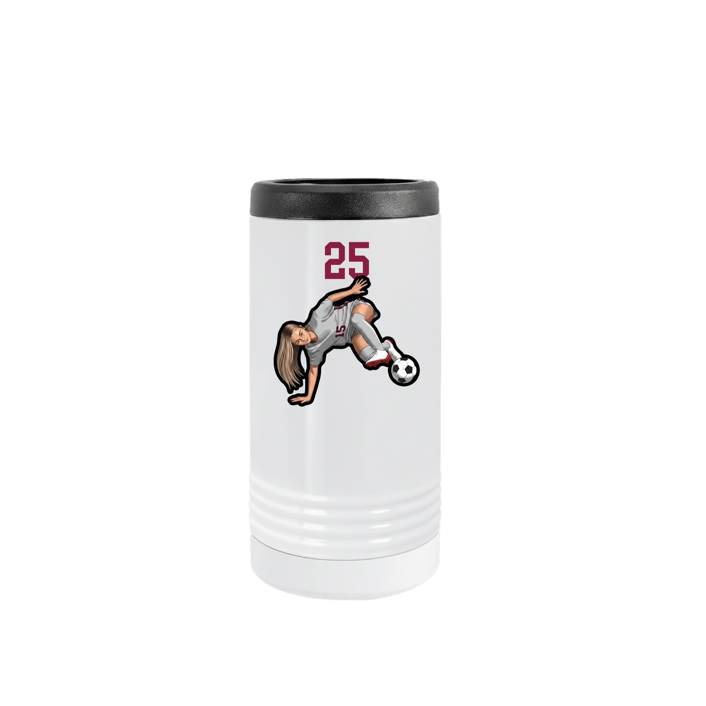 Slim Beverage Holder — Number Top in White