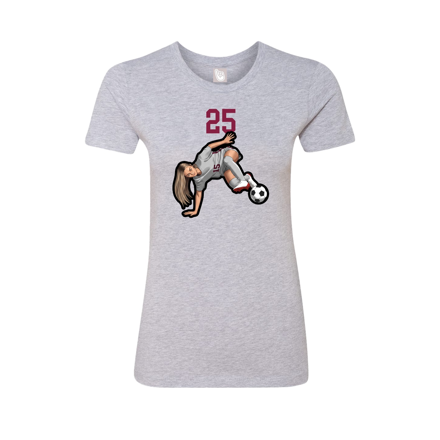 Womens Tee — Number Top in Grey