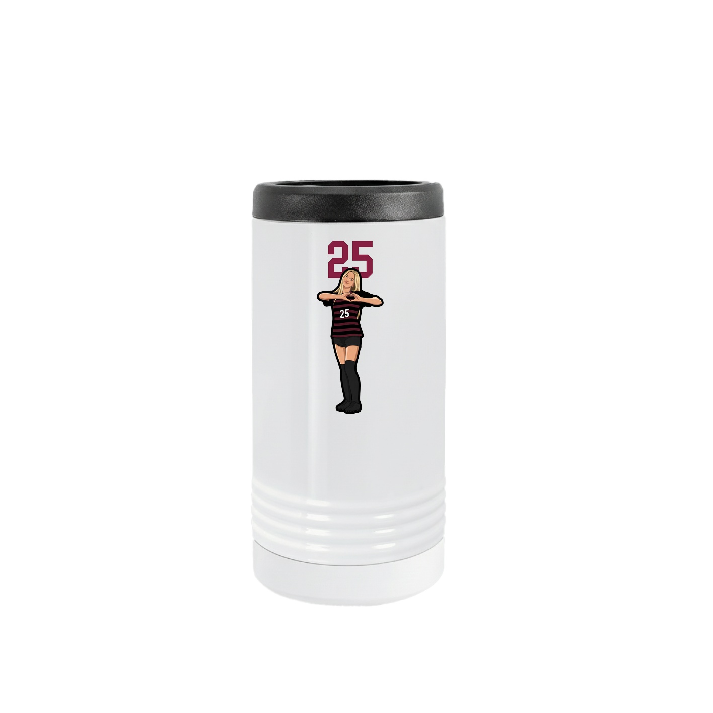 Slim Beverage Holder — Number Top in White