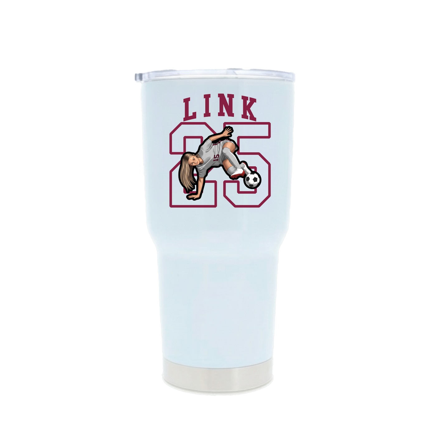 30oz Stainless Steel Tumbler — Shirsey in White