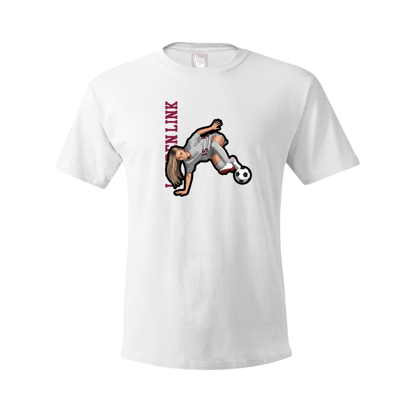 Youth Tee — Name Vertical in White