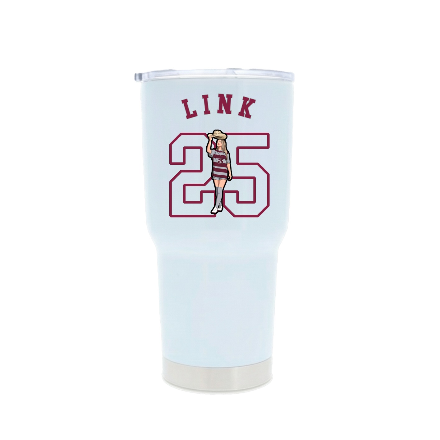 30oz Stainless Steel Tumbler — Shirsey Arch in White