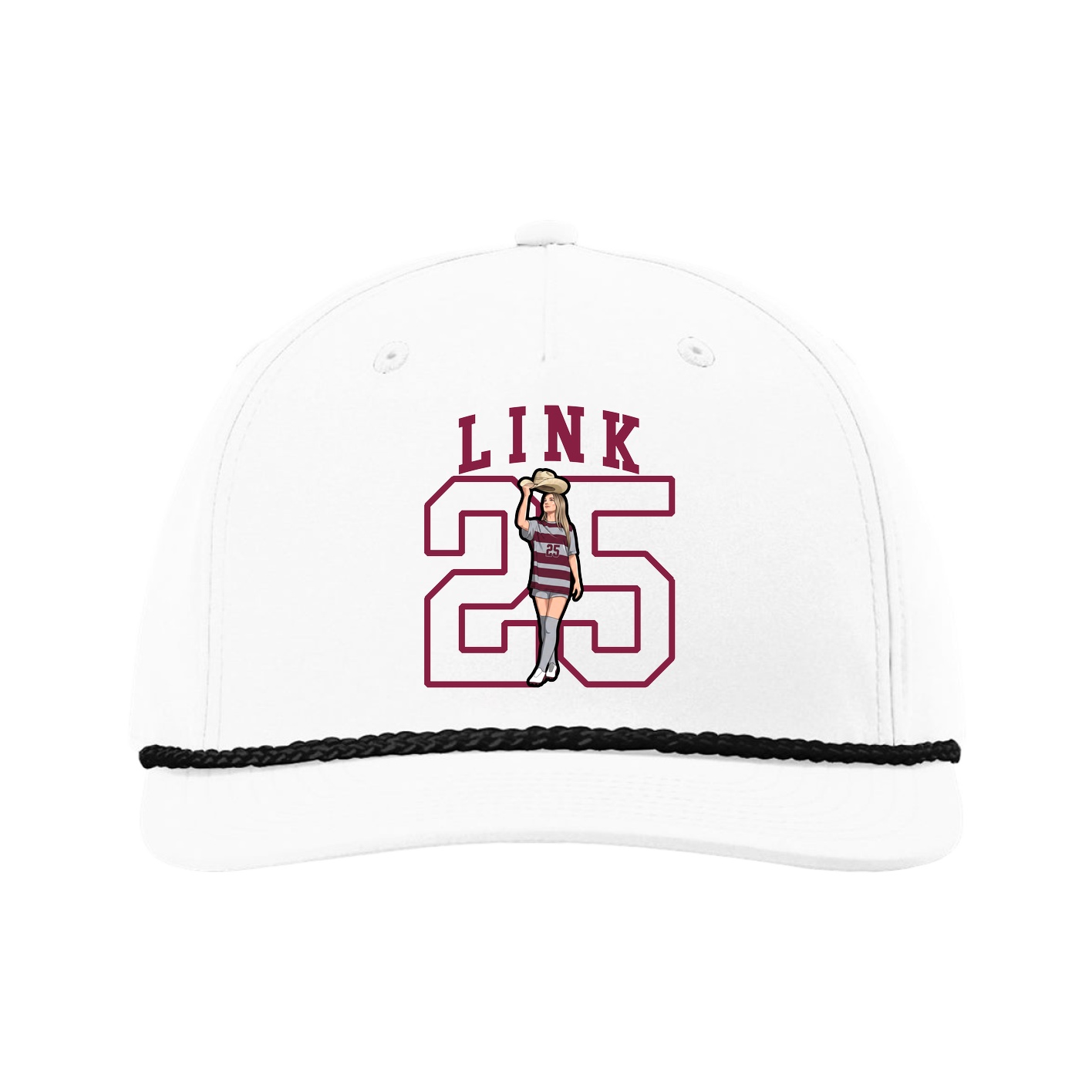 Five-Panel Classic Rope Cap — Shirsey in White