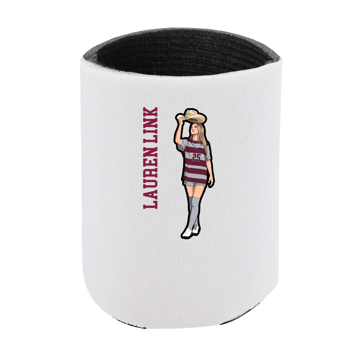 Can Holder — Name Vertical in White