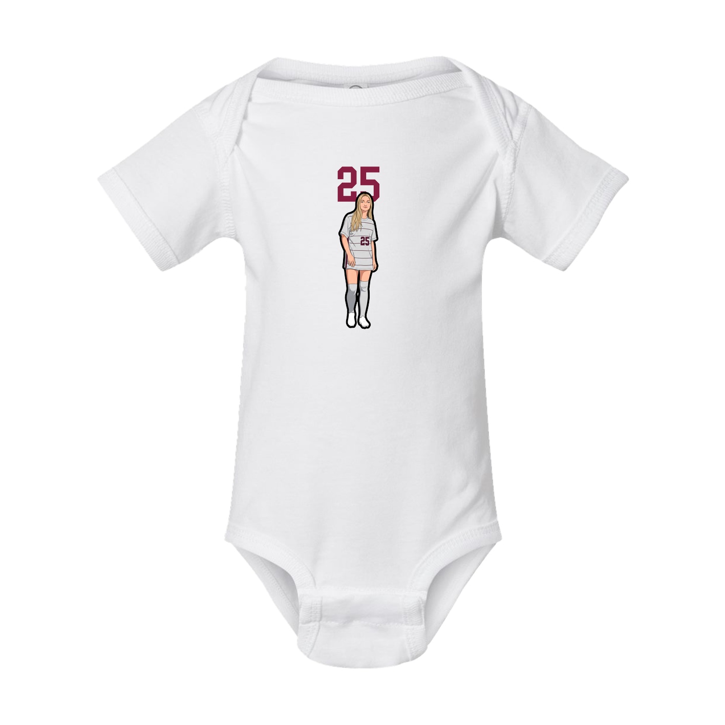 Baby Onesie — Number Top in White