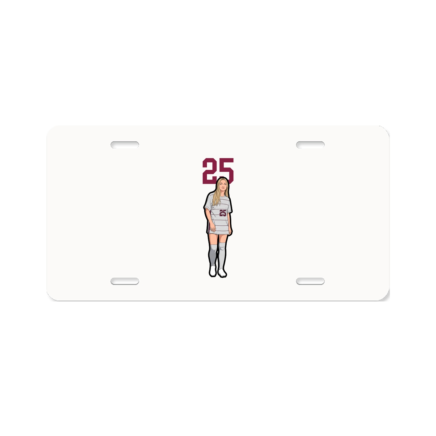 License Plate — Number Top in Classic