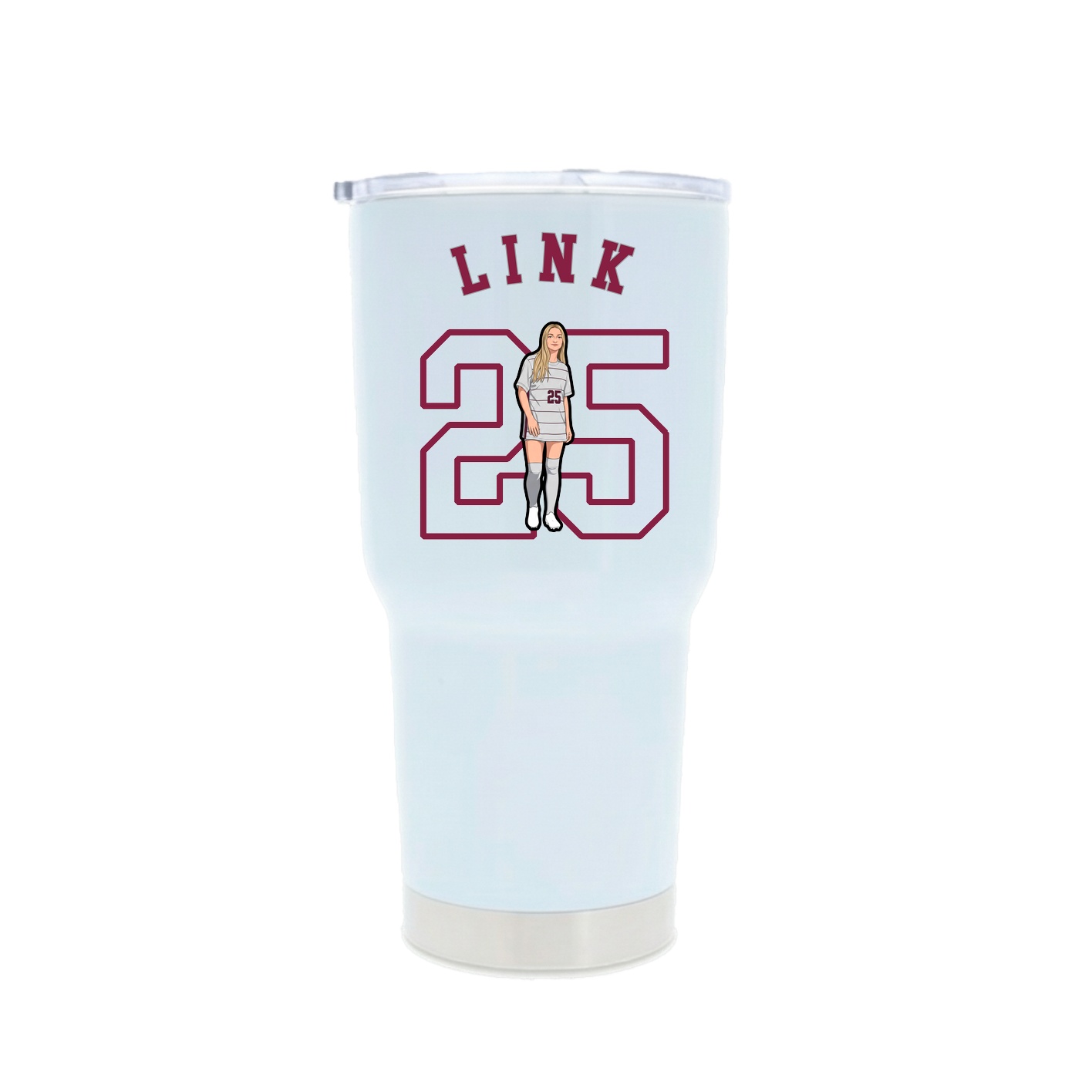 30oz Stainless Steel Tumbler — Shirsey Arch in White