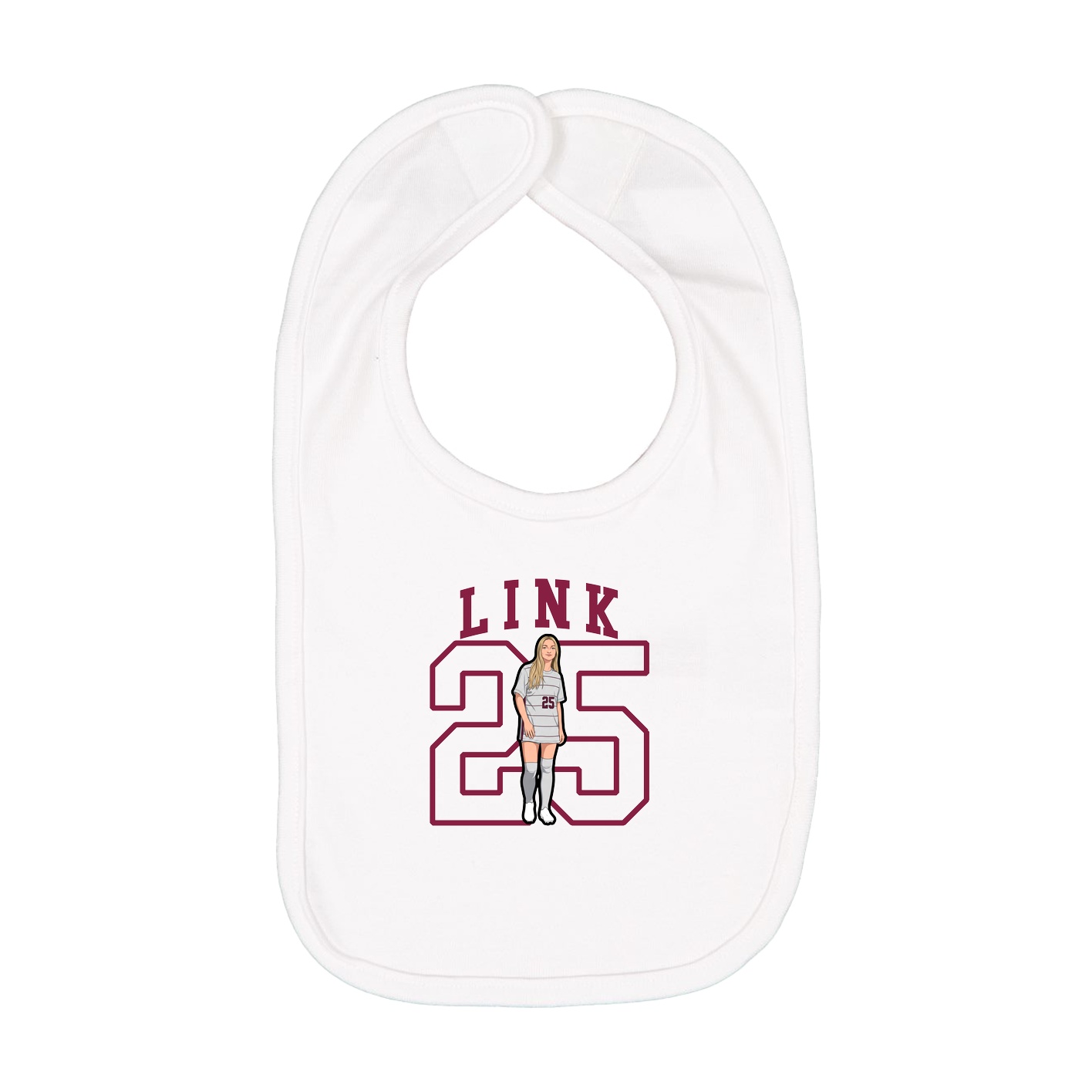 Infant Bib — Shirsey in White