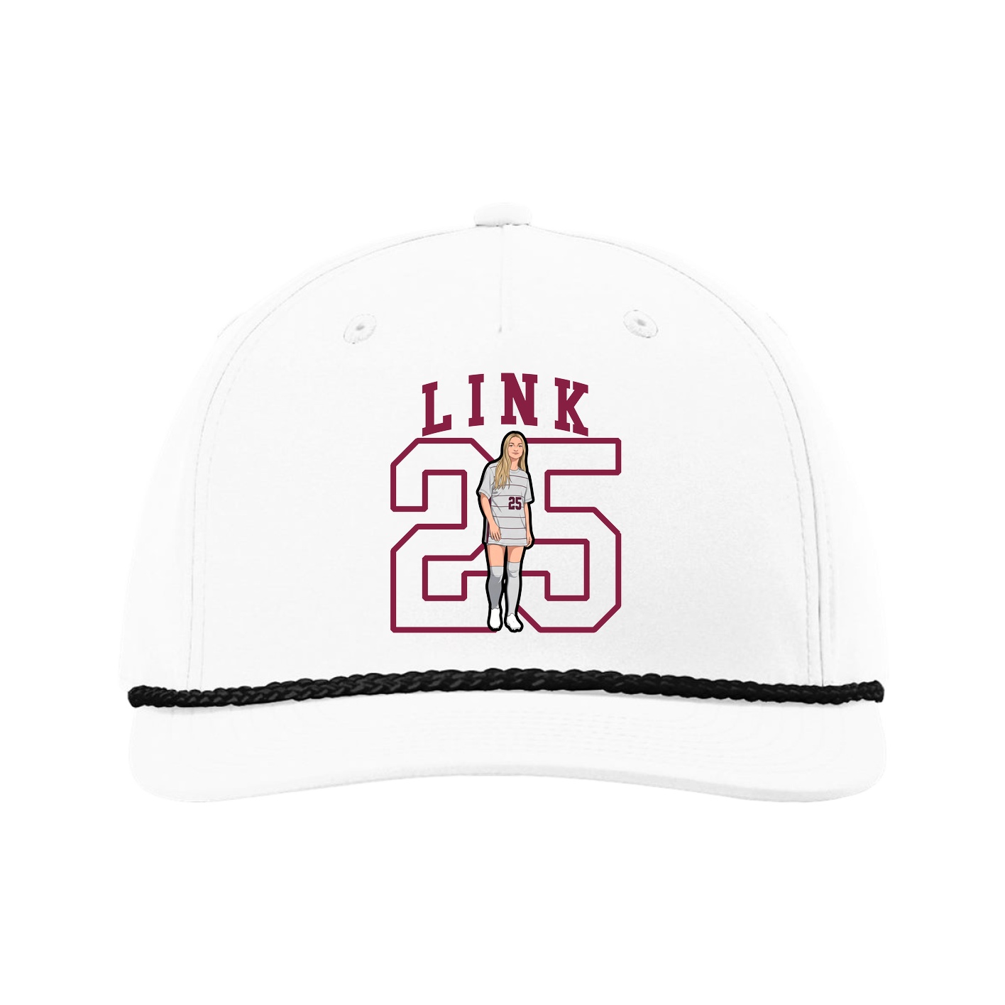 Five-Panel Classic Rope Cap — Shirsey in White