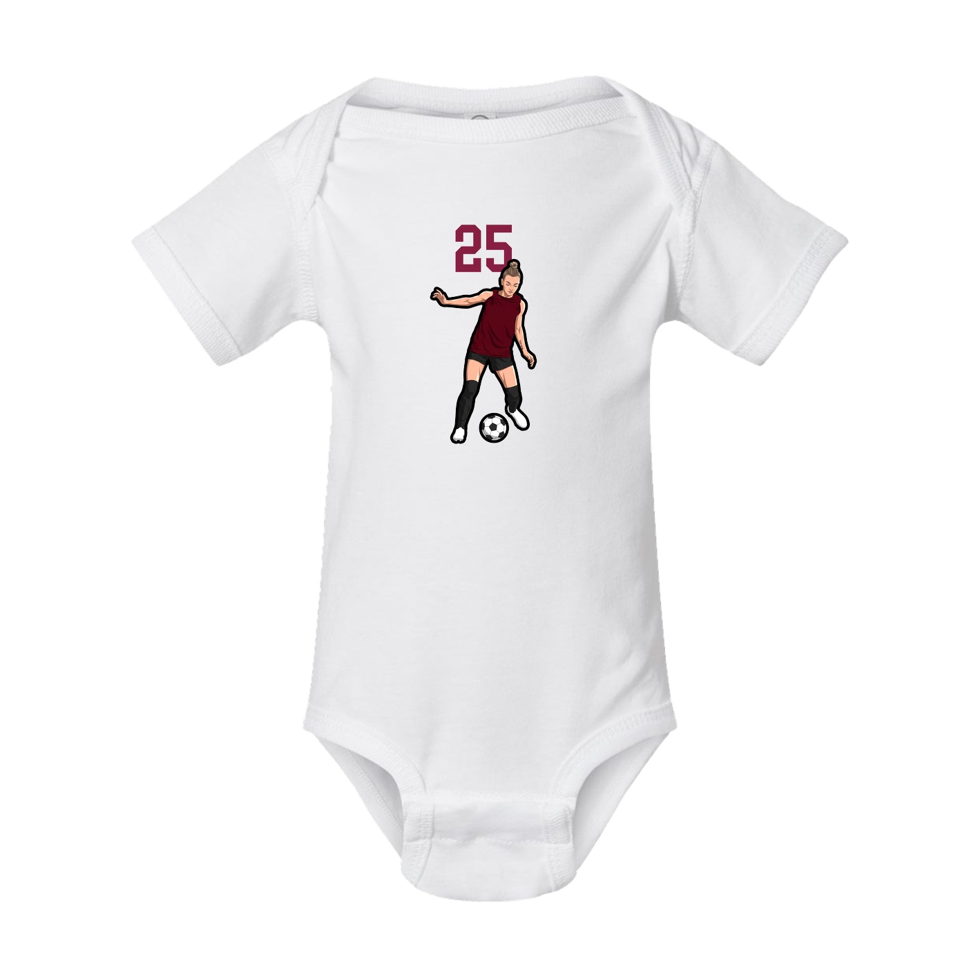 Baby Onesie — Number Top in White