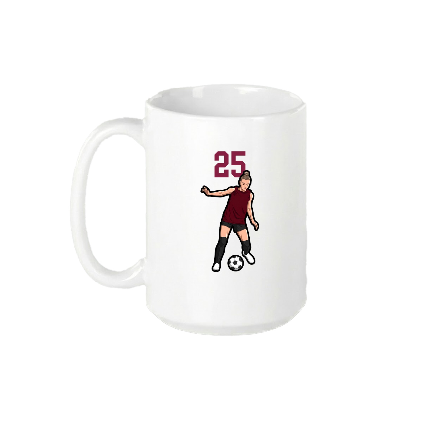15oz Coffee Mug — Number Top in White