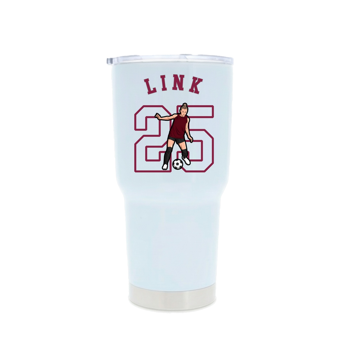 30oz Stainless Steel Tumbler — Shirsey Arch in White
