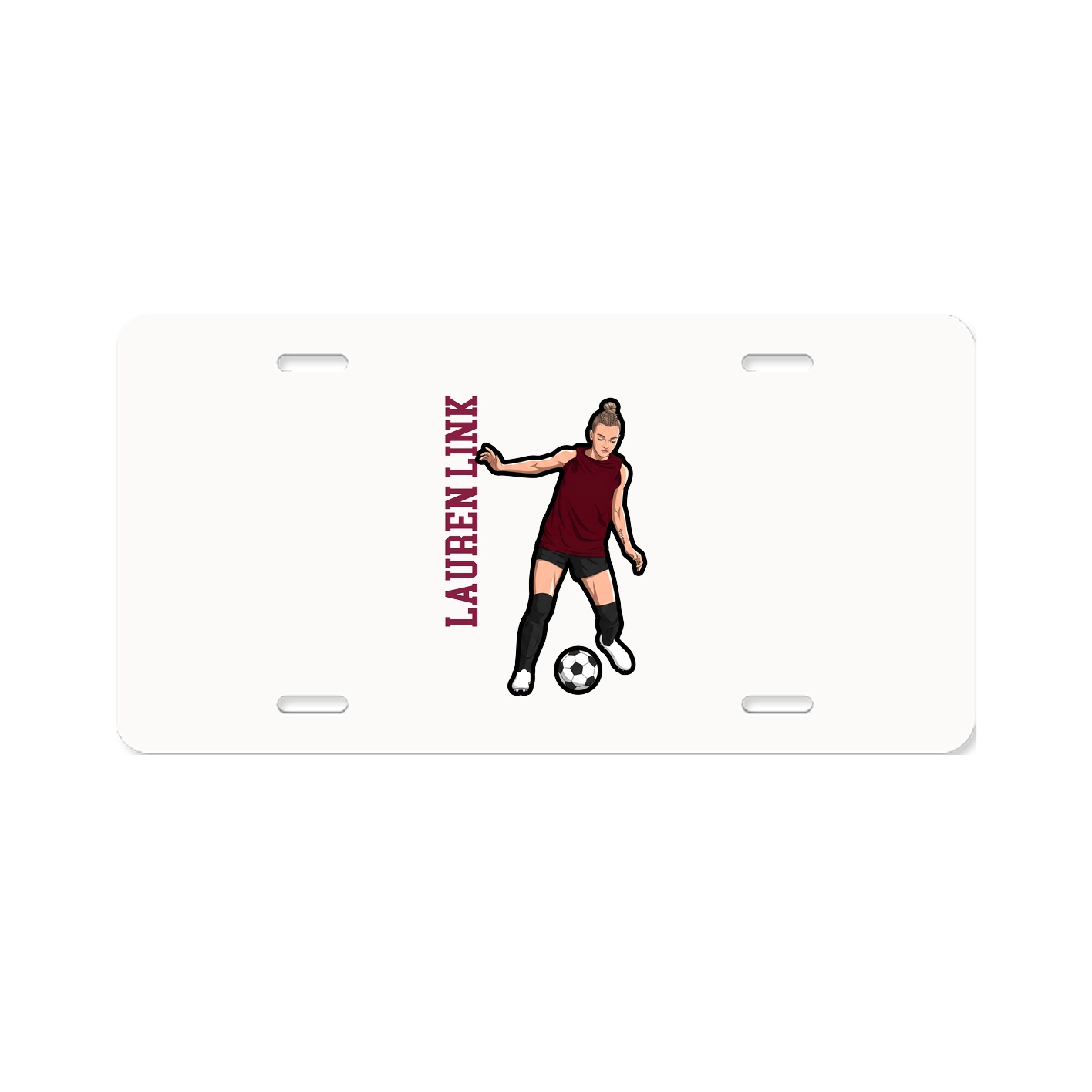 License Plate — Name Vertical in Classic