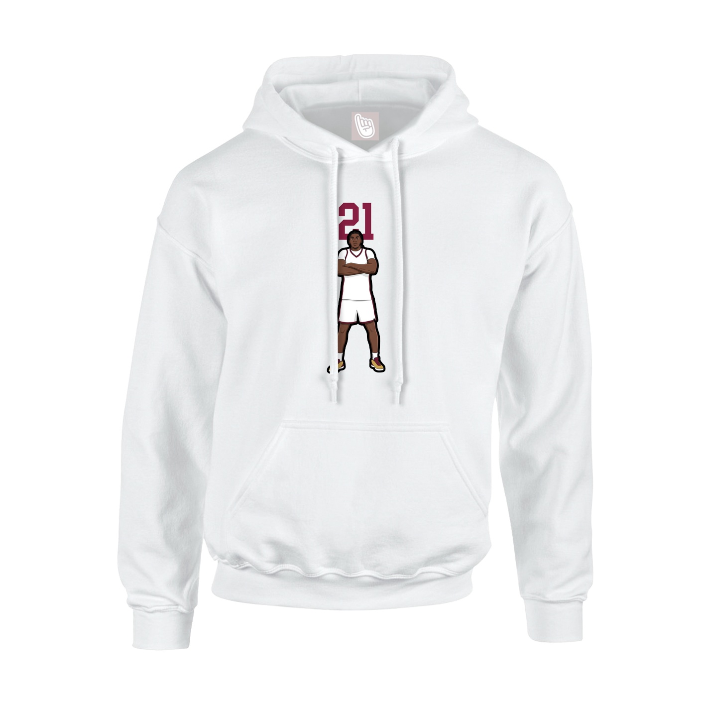 Hoodie — Number Top in White