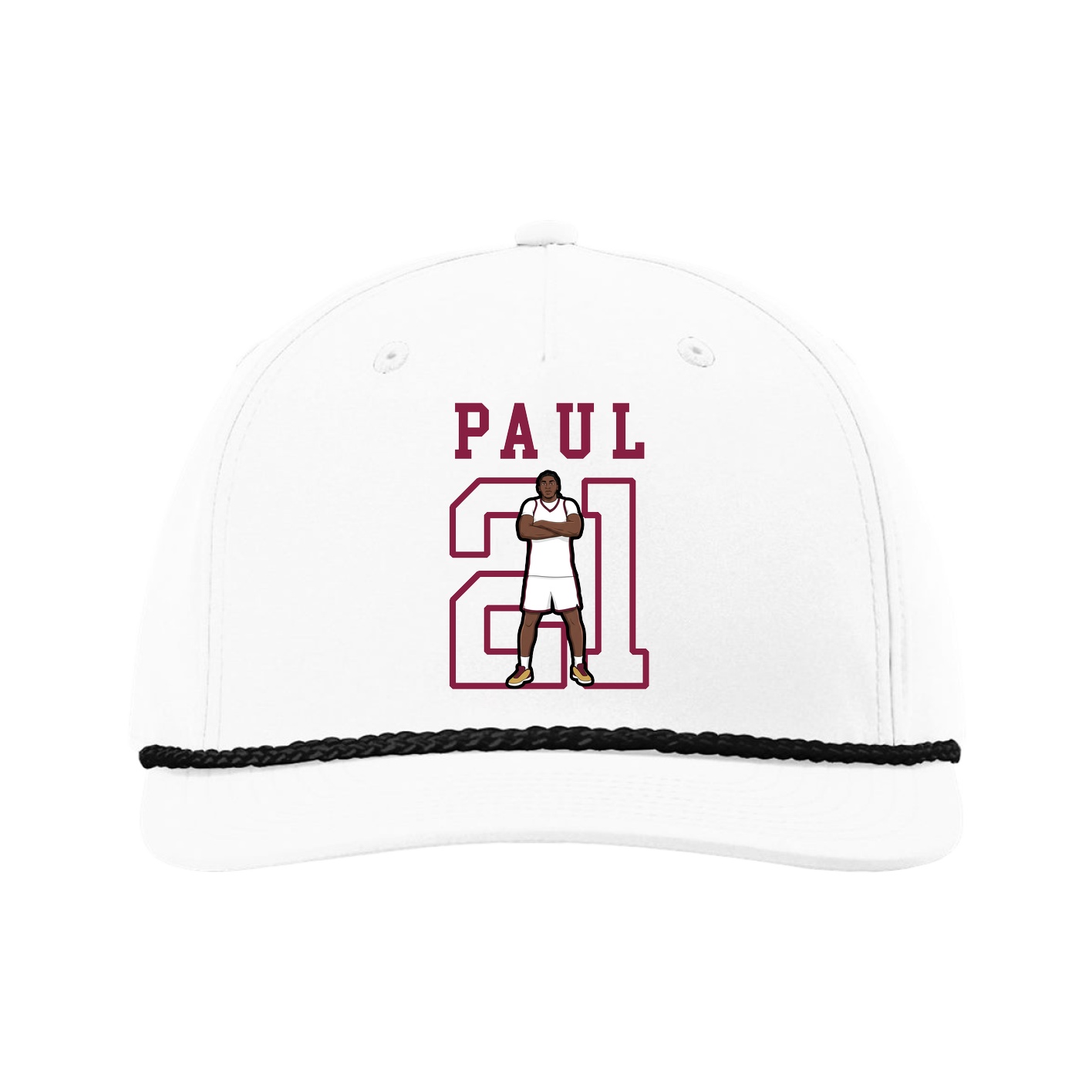 Five-Panel Classic Rope Cap — Shirsey in White