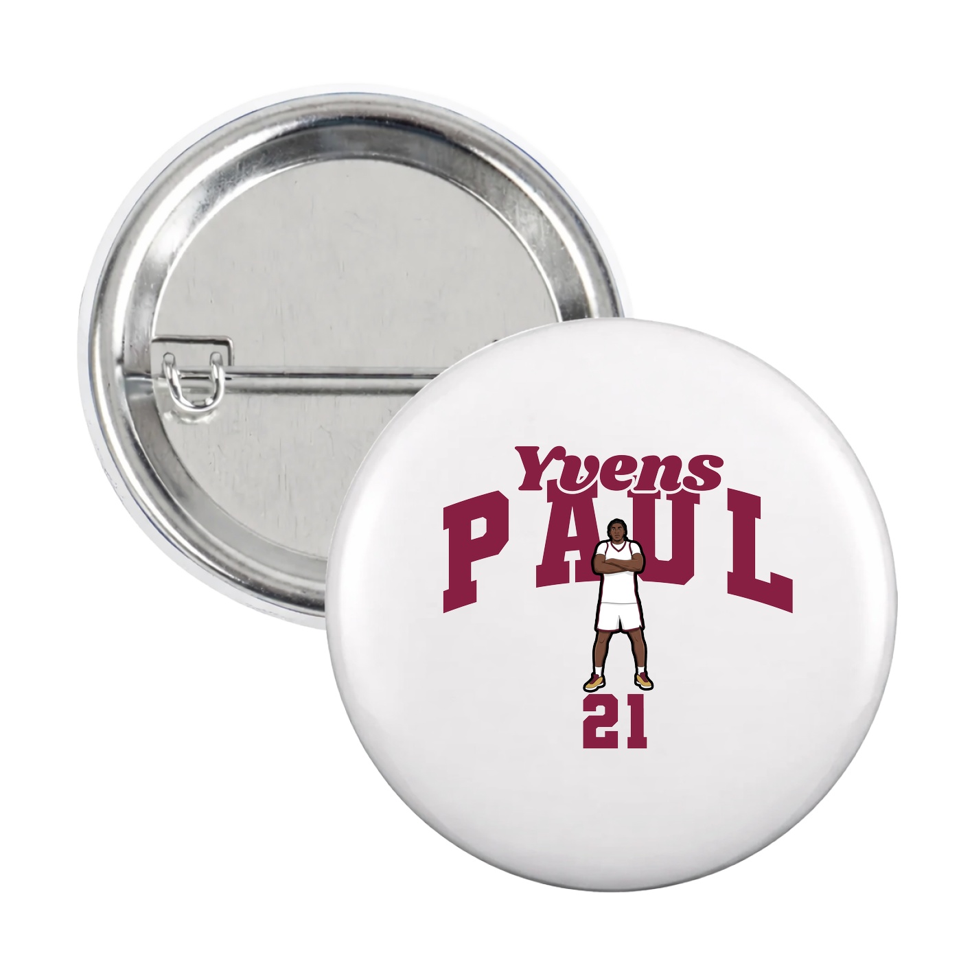 Game Day Button — Signature Arch in White