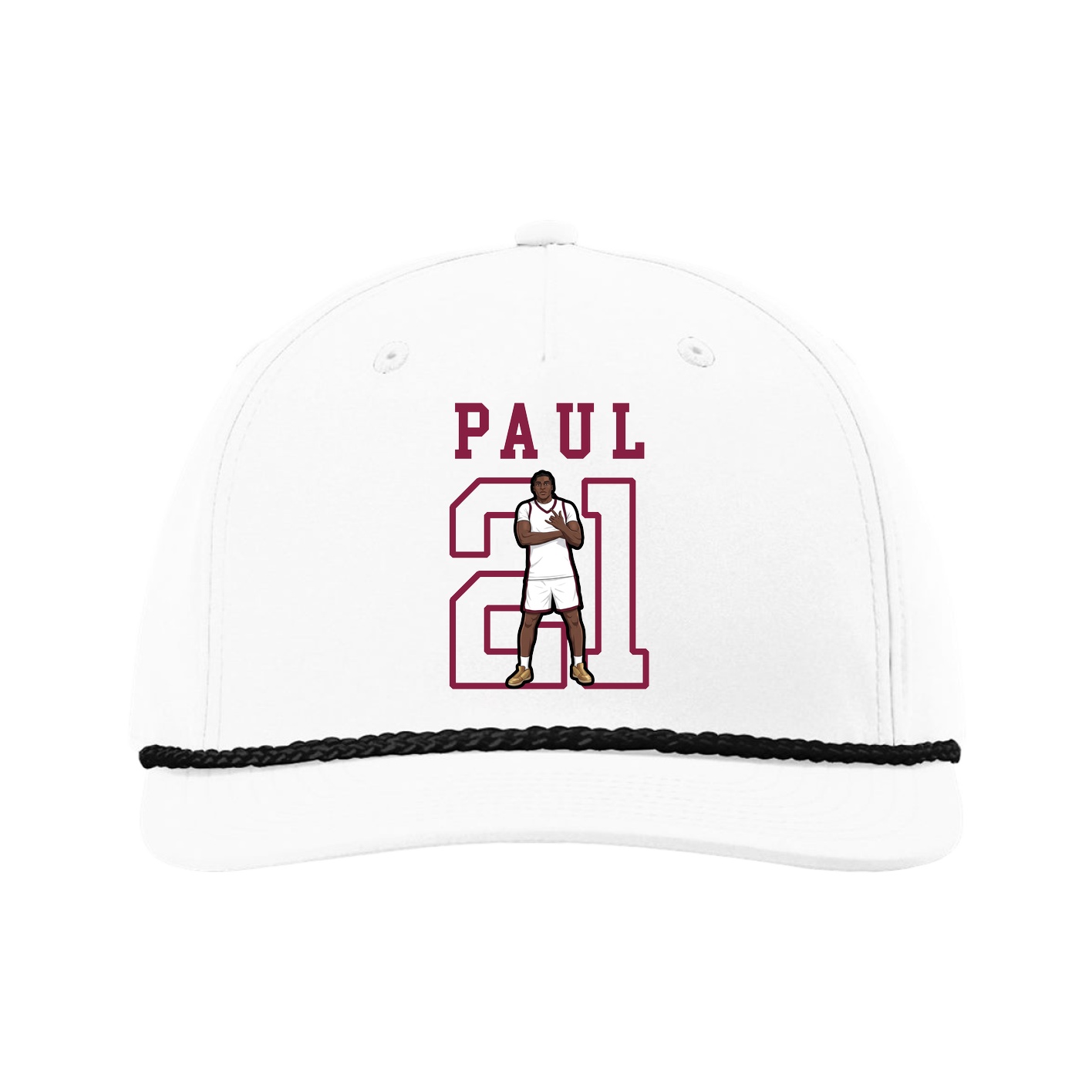 Five-Panel Classic Rope Cap — Shirsey in White