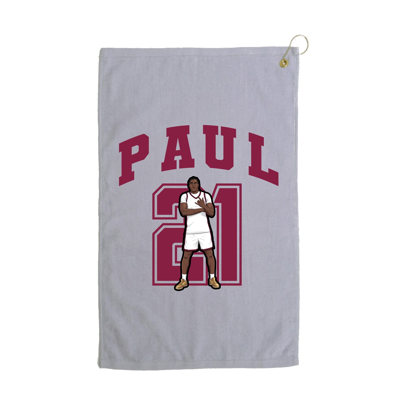 Golf Towel — Number in Grey