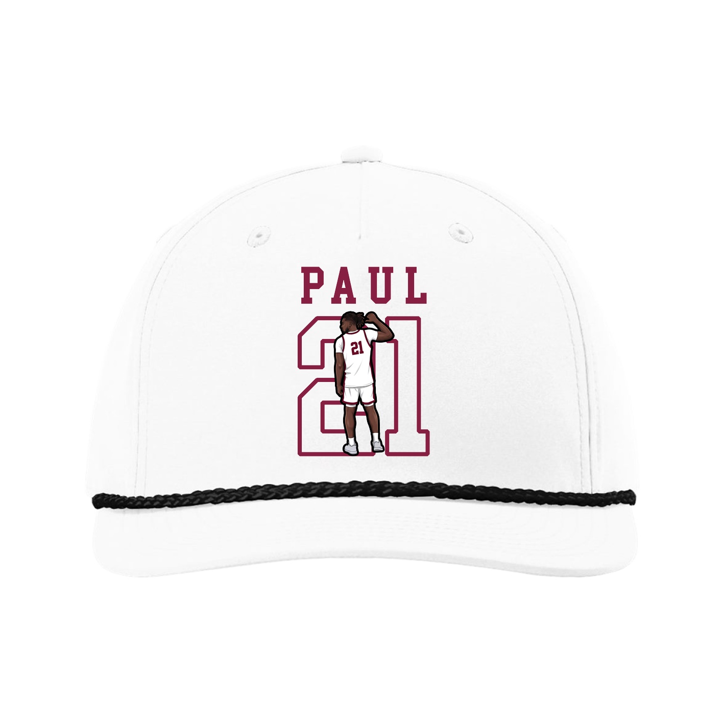 Five-Panel Classic Rope Cap — Shirsey in White