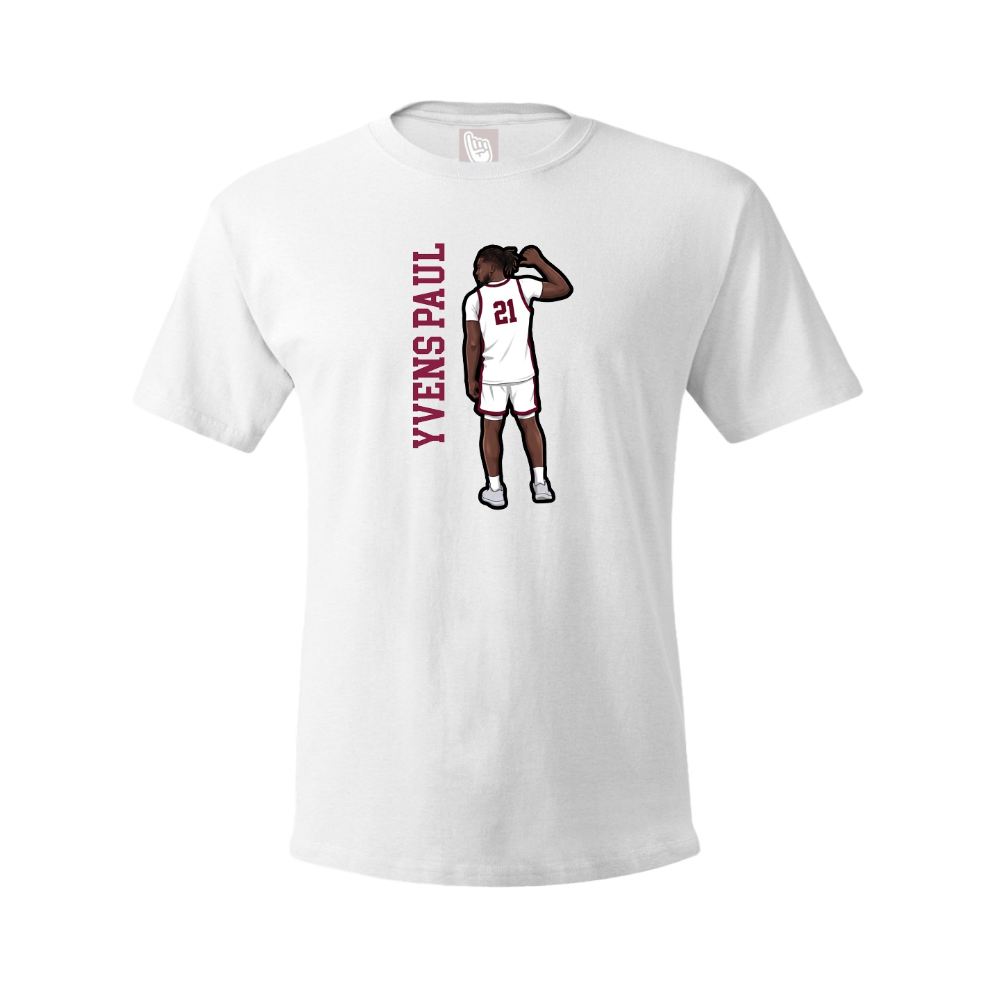 Tee — Name Vertical in White