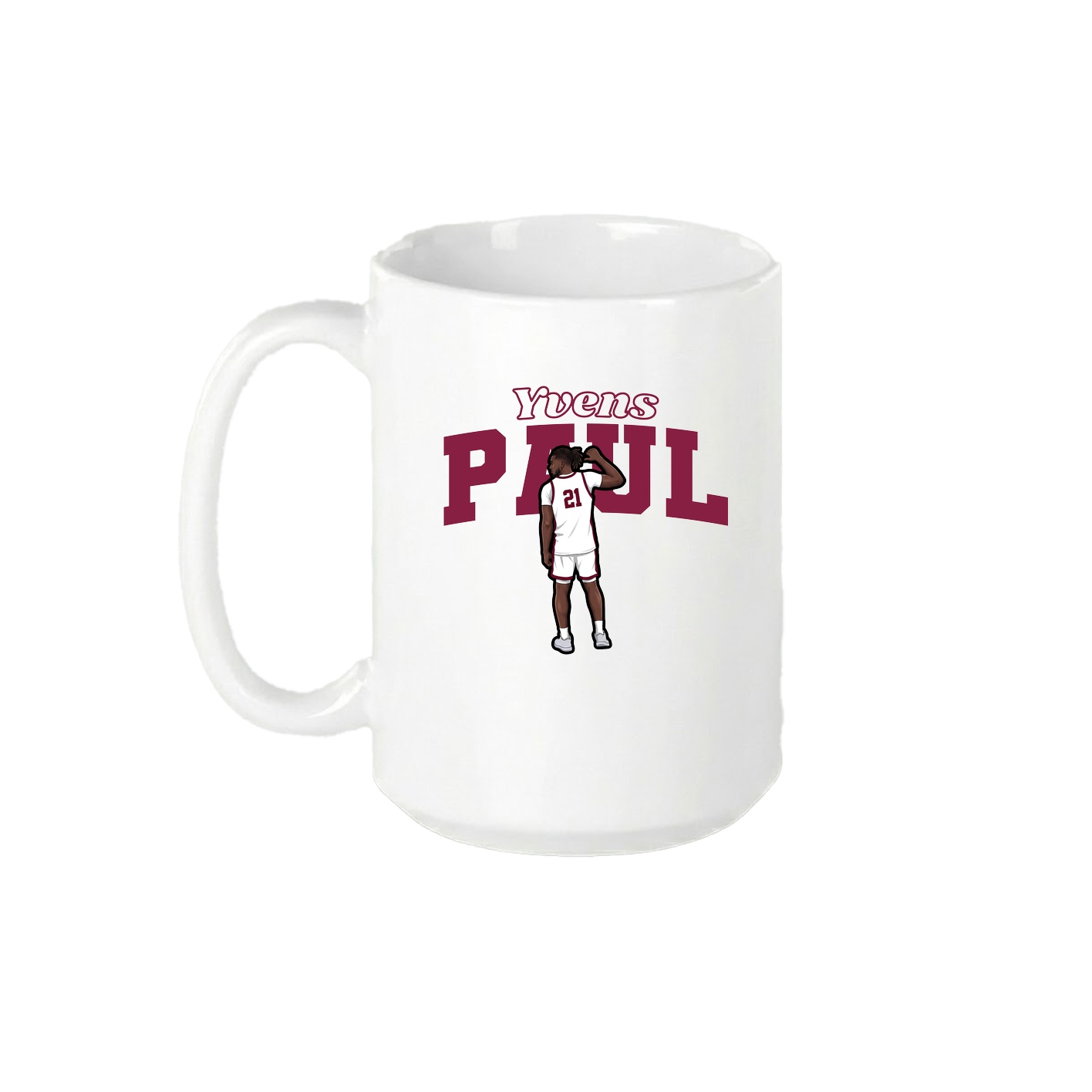 15oz Coffee Mug — Name Arch in White