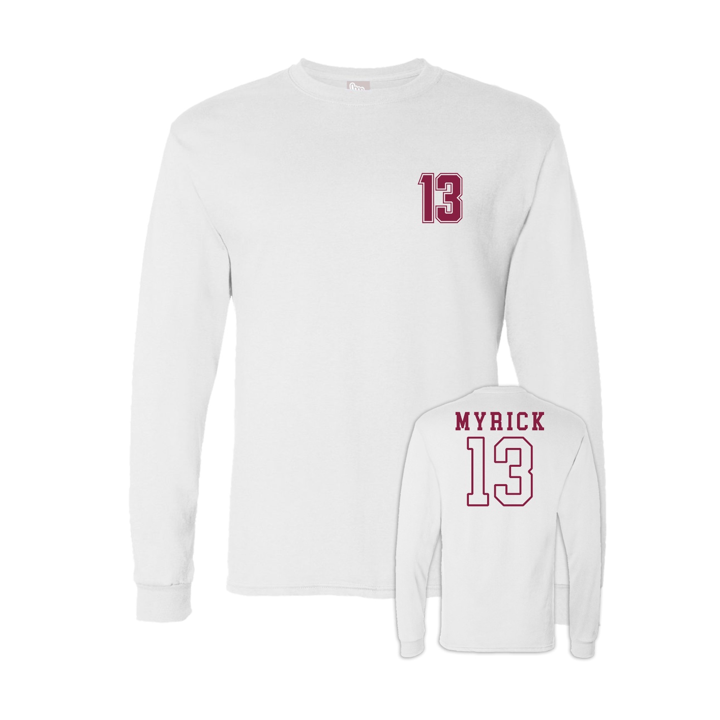 Long Sleeve Tee — Chest Back in White