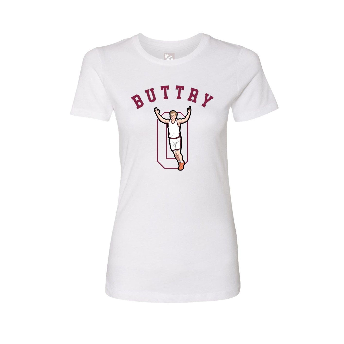 Fitted Women's Tee — Shirsey Arch in White