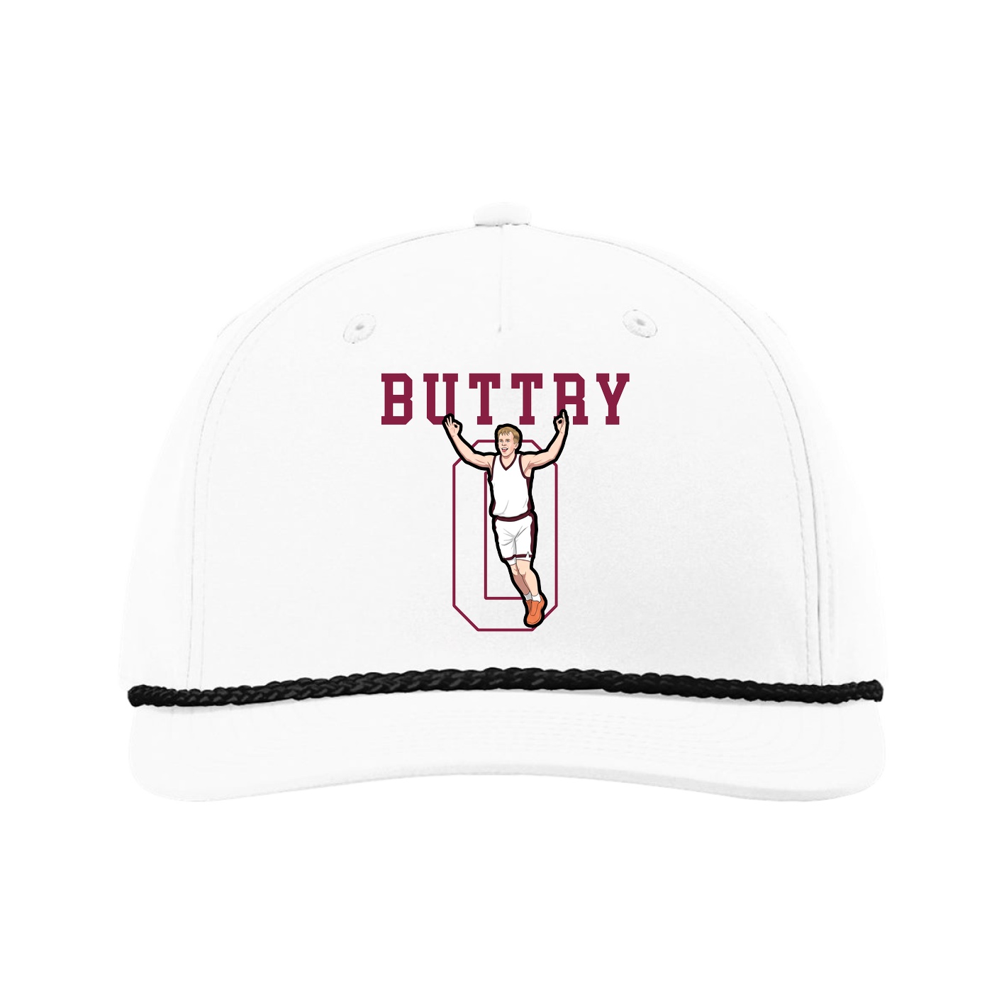 Five-Panel Classic Rope Cap — Shirsey in White