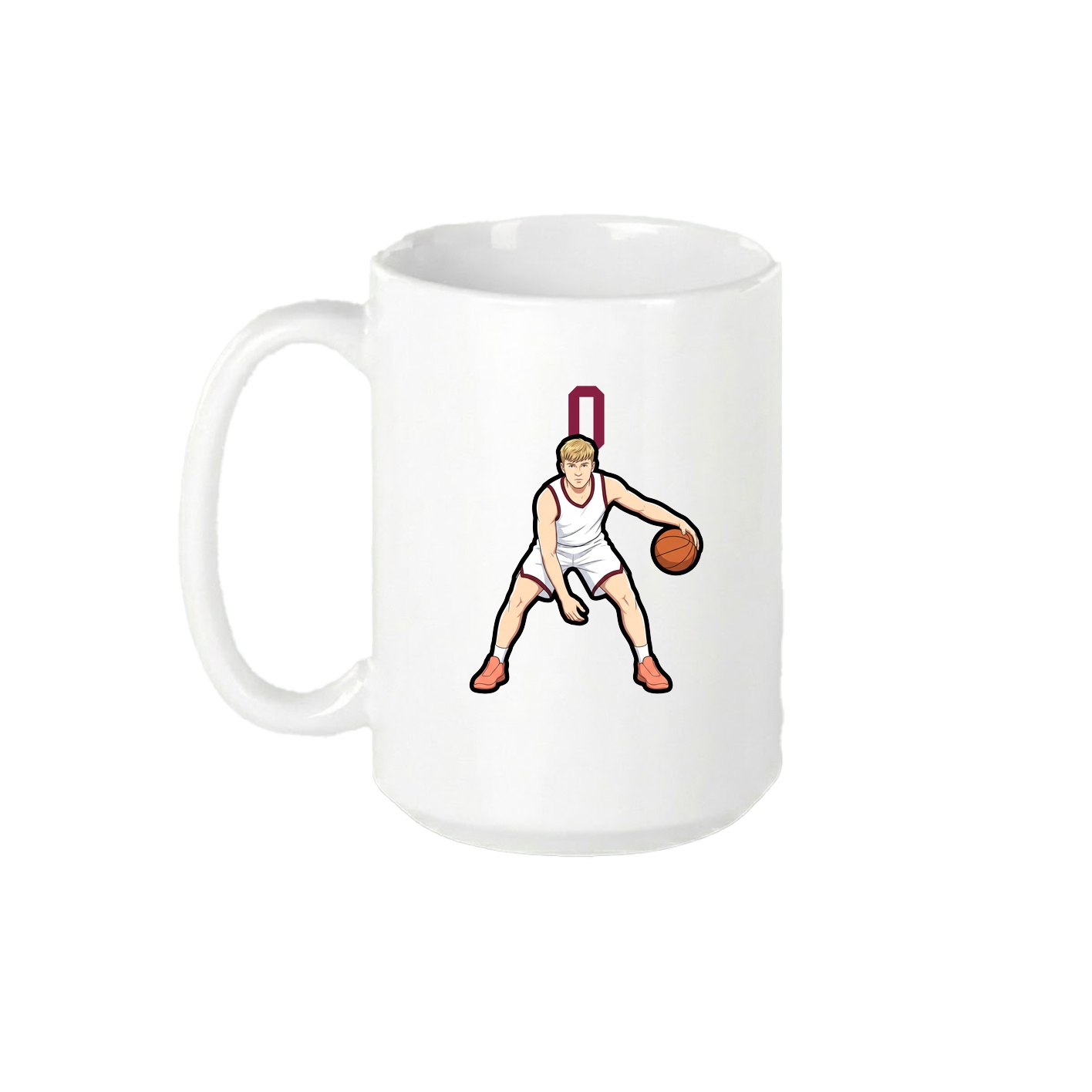 15oz Coffee Mug — Number Top in White