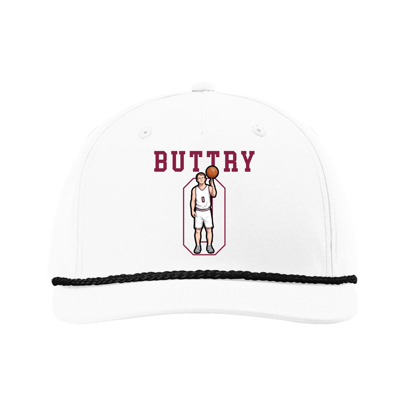 Five-Panel Classic Rope Cap — Shirsey in White