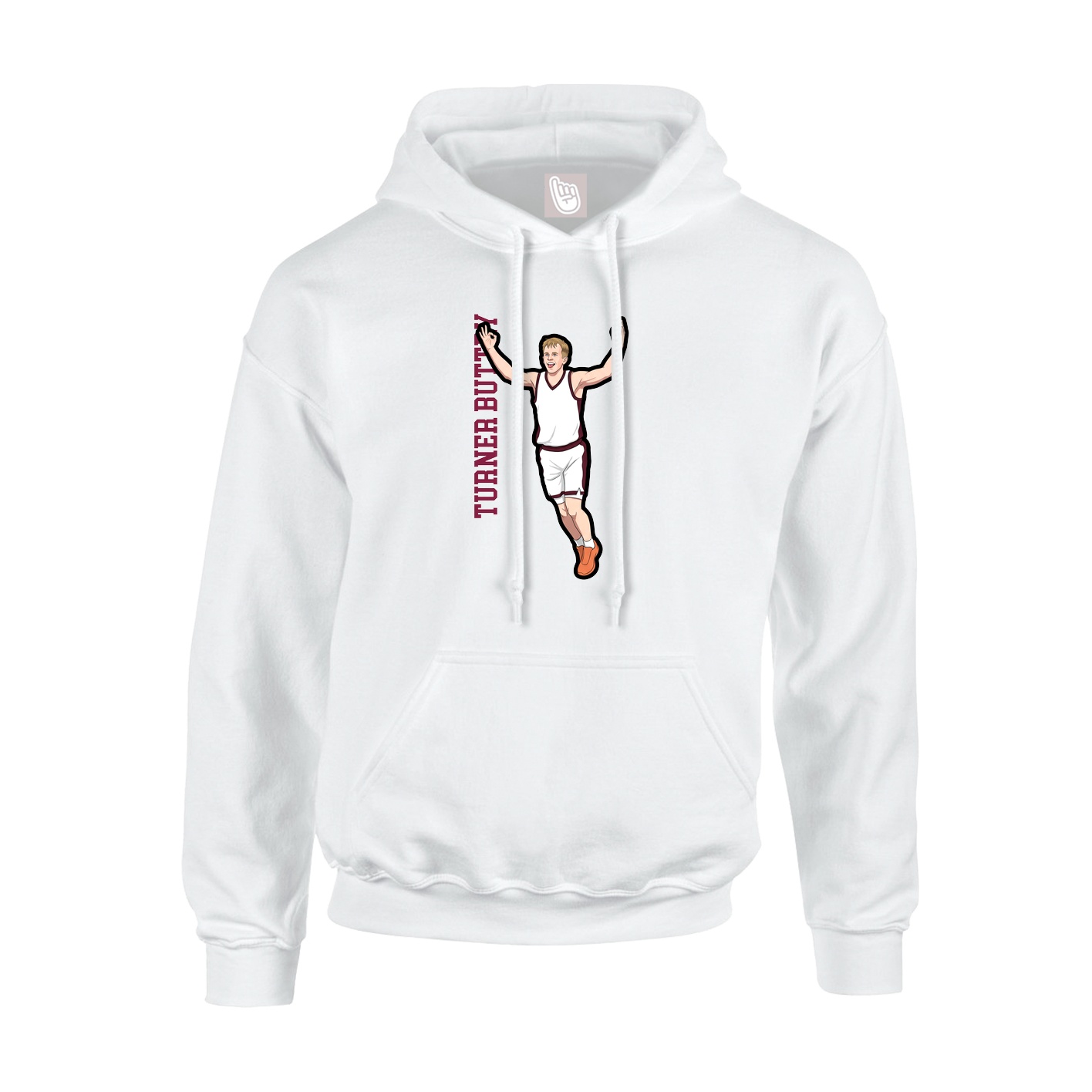 Youth Hoodie — Name Vertical in White