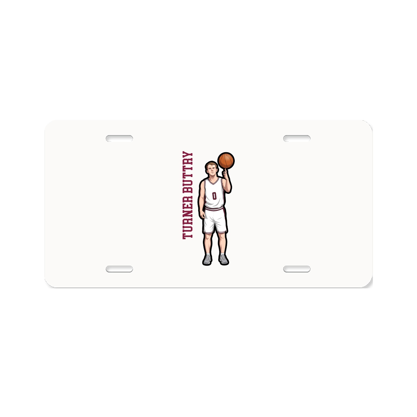 License Plate — Name Vertical in Classic